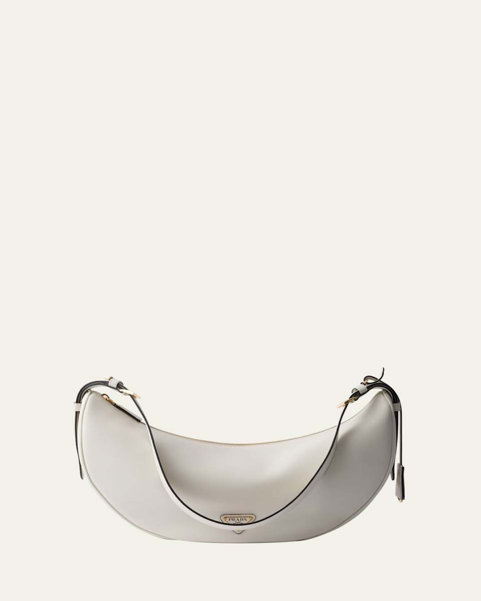 Crescent Soft Grain Leather Shoulder Bag